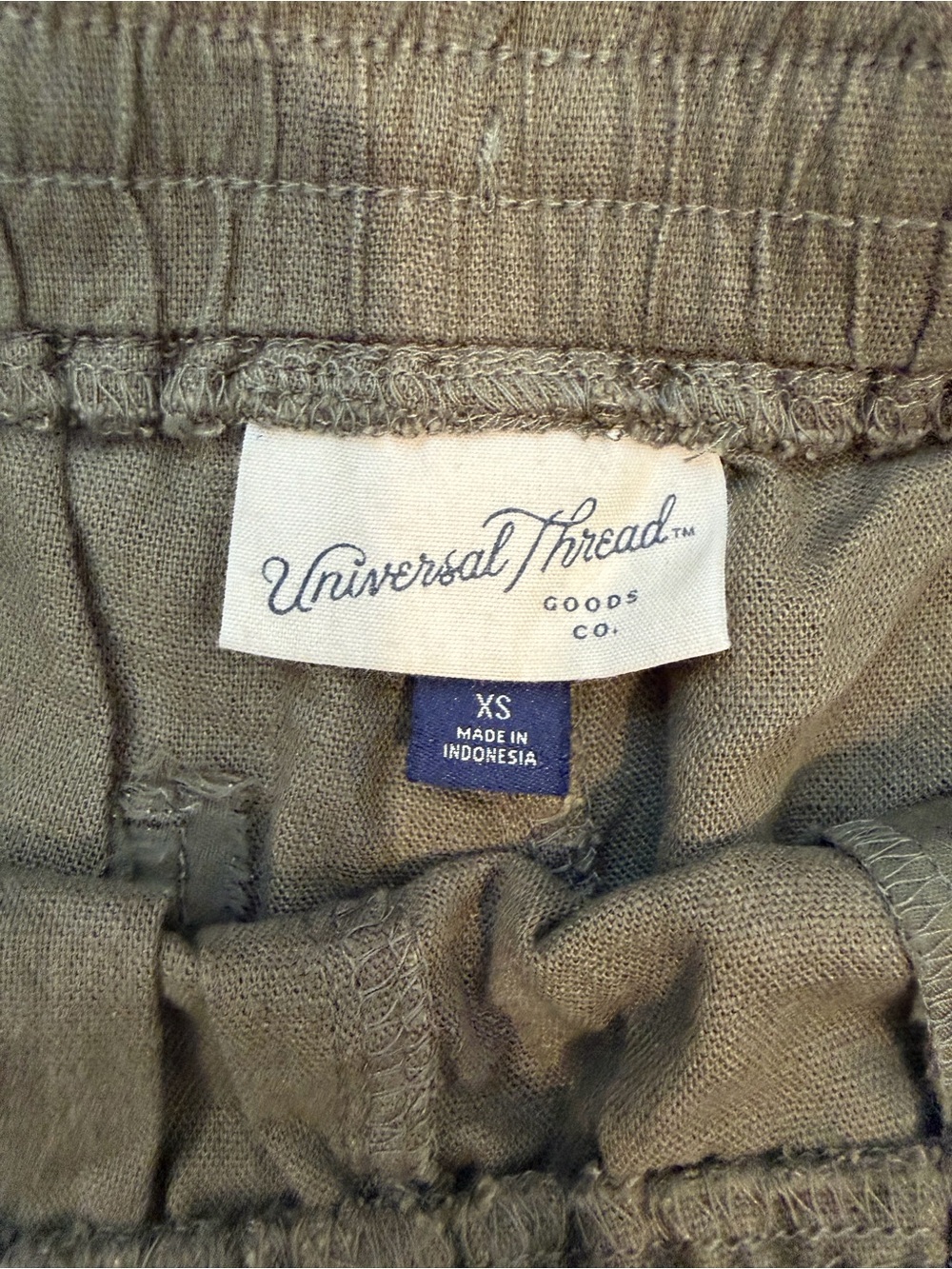 Universal Thread Olive Green High-Waist Drawstring Shorts - Picture 2 of 3